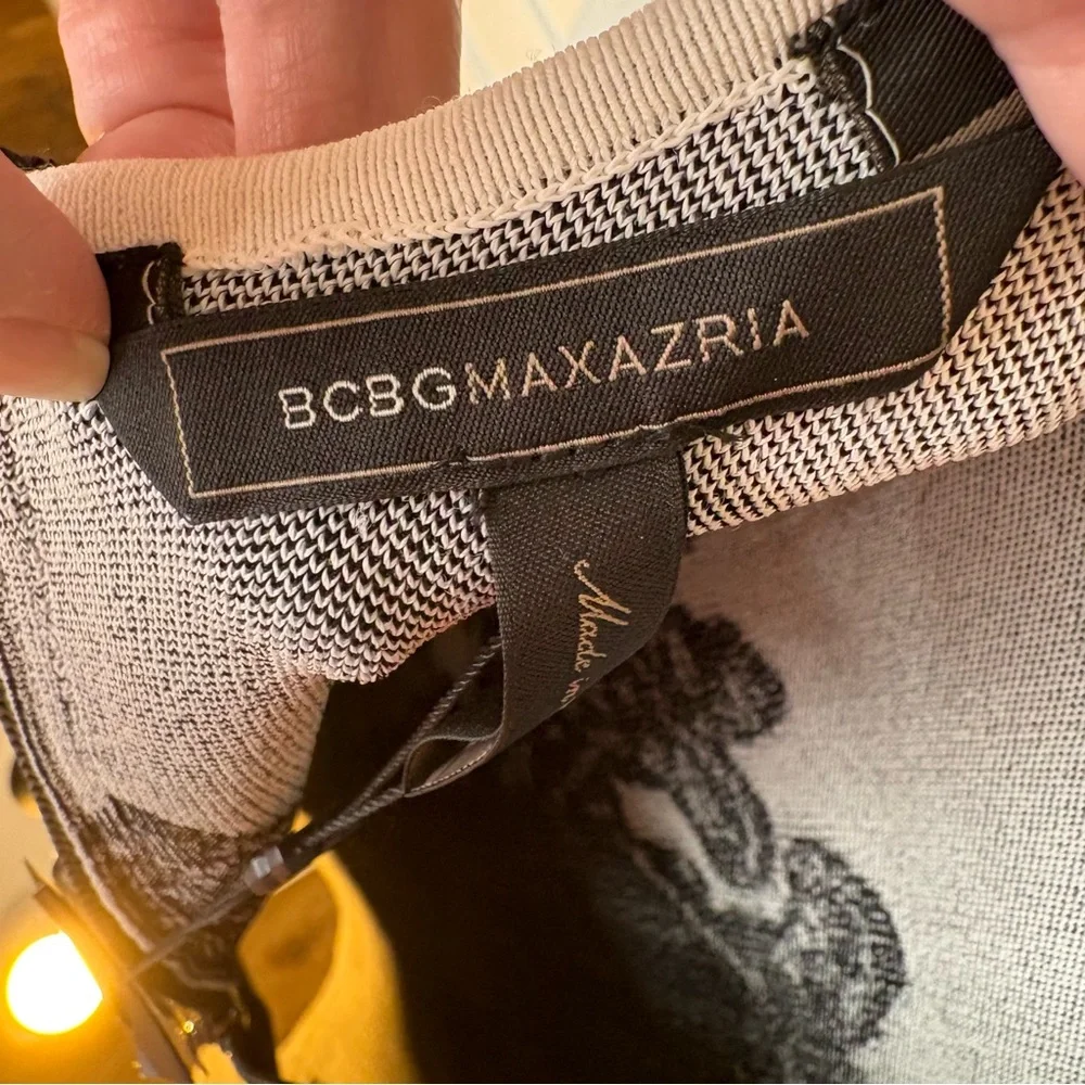 BCBGMaxAzria Black and White Contrast Mini Dress - Picture 8 of 9